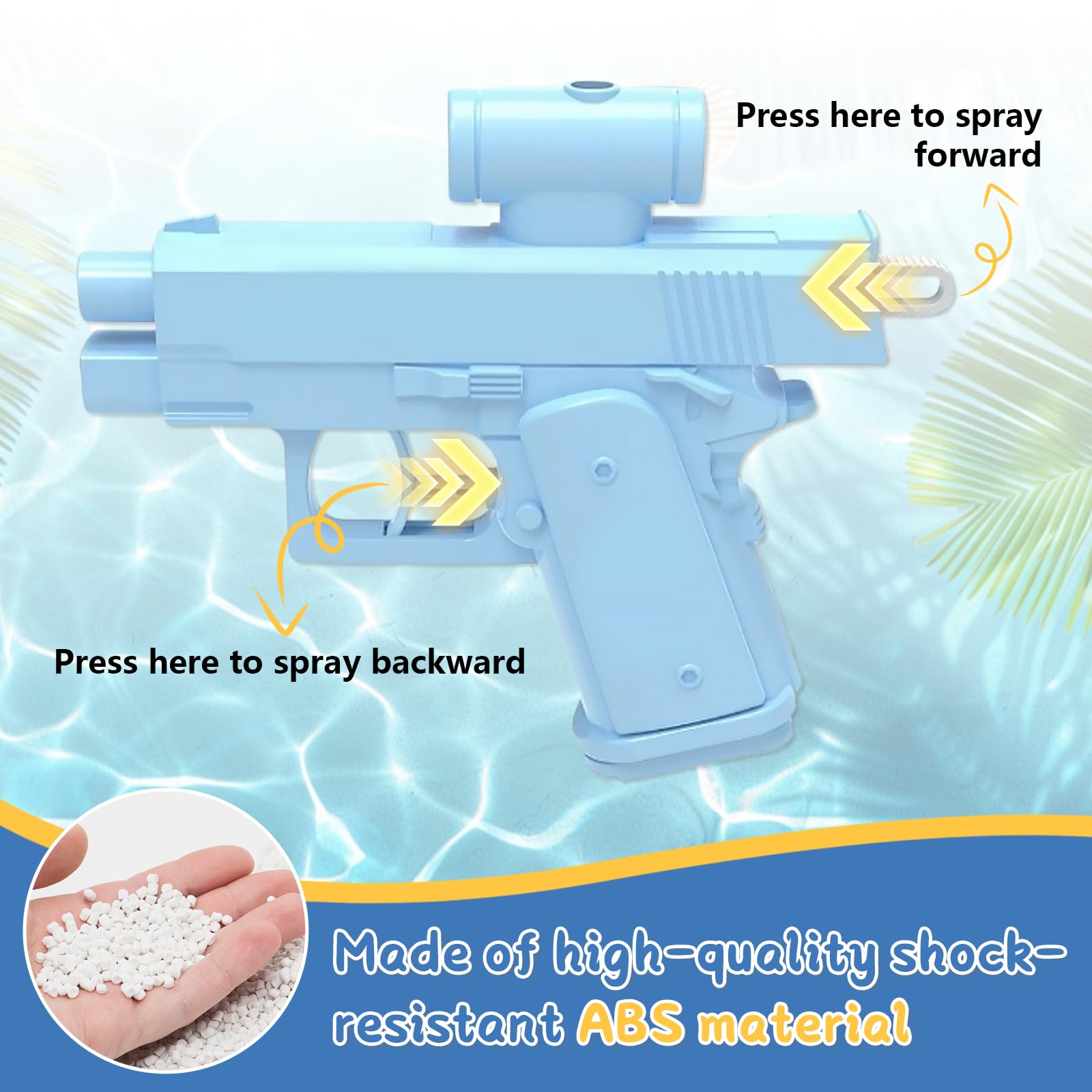 Prank Water Gun, Prank Two-Way Water Gun, Durable Water Guns for Outdoor Travel Use Lightweight and Easy to Carry (Blue) - Image 3