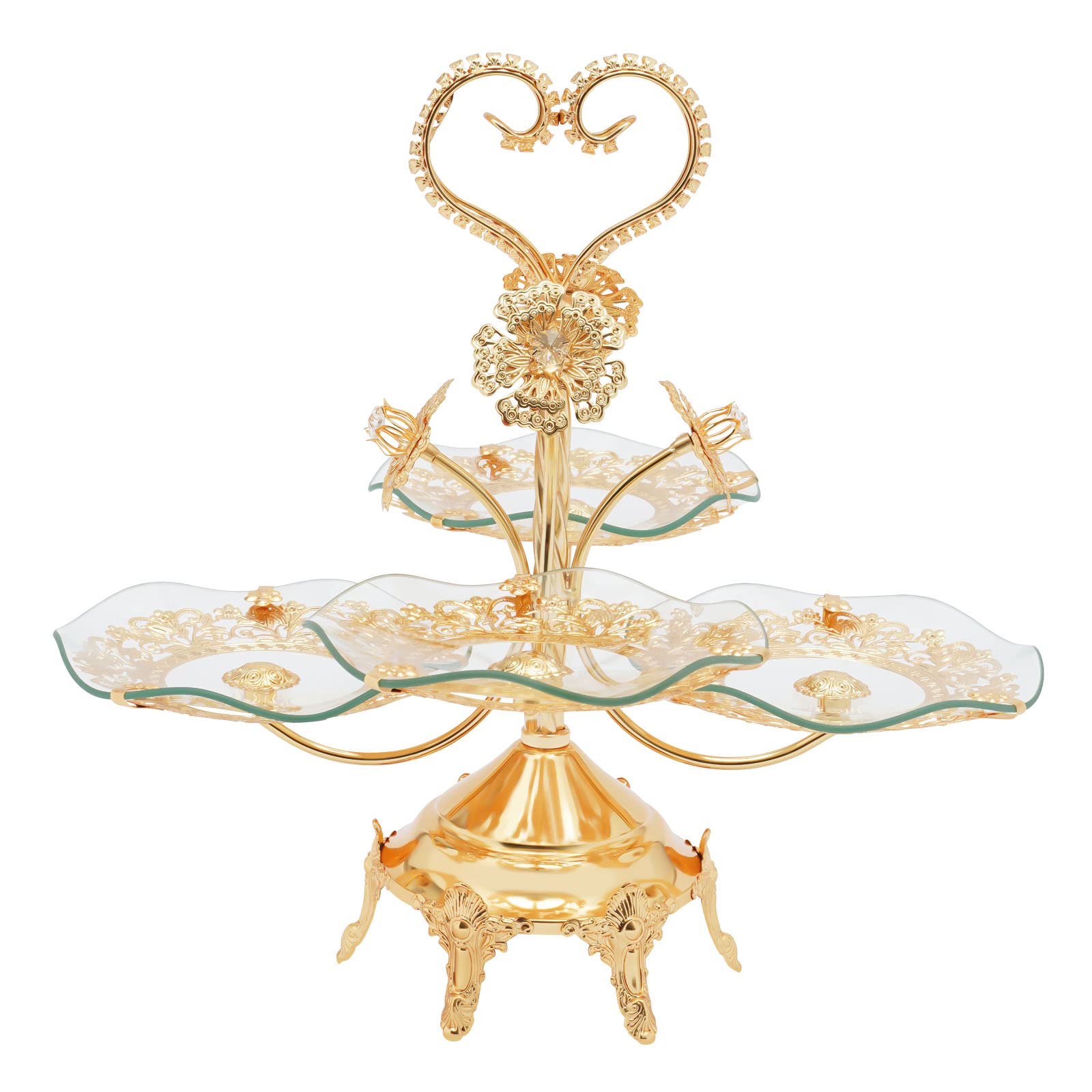 Cupcake Stand Tiered Tray Stand Cup Cake Tower Stand Dessert Tower Pastry Stand for Wedding Birthday Theme Party Gold