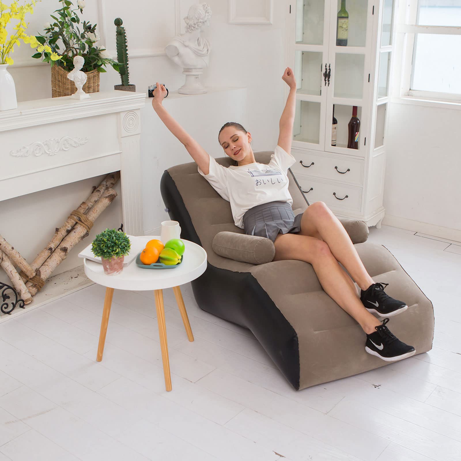 MALLOOM 2 Chaises Poufs Gonflables Pour Adultes - Canapé Paresseux