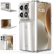 Foluu for Motorola Razr Fold 2026 Case, Crystal Clear PC Hard Back with Soft TPU Bumper, Scratch-Resistant & Shockproof Protective Cover, Anti-Yellowing Slim Fit Phone Case for Razr Fold 2026