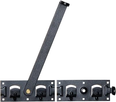 Double Gate Latch Door Lock Latch Gate Latch Throw Black