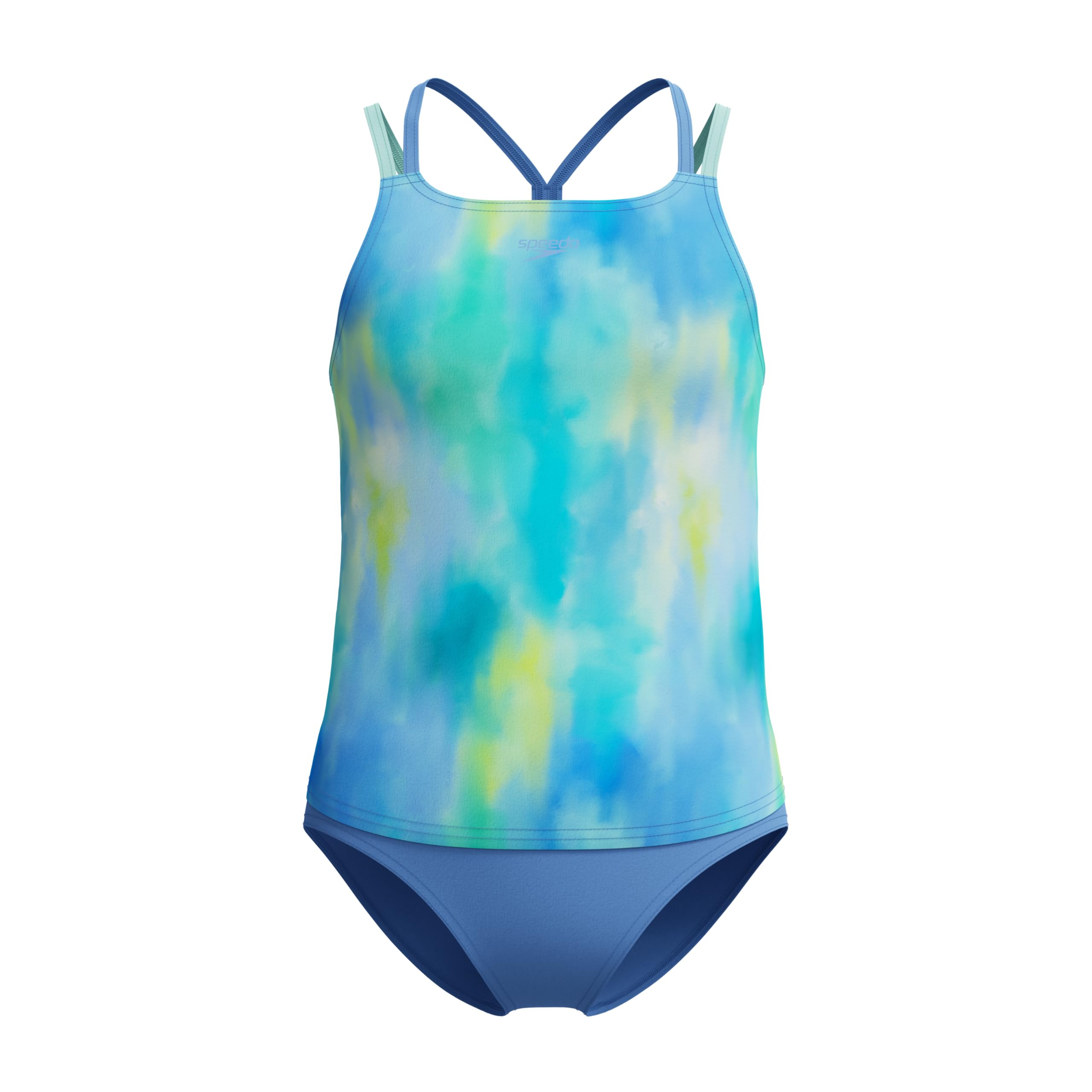 Speedo girls Swimsuit Two Piece Tankini Thin Strap