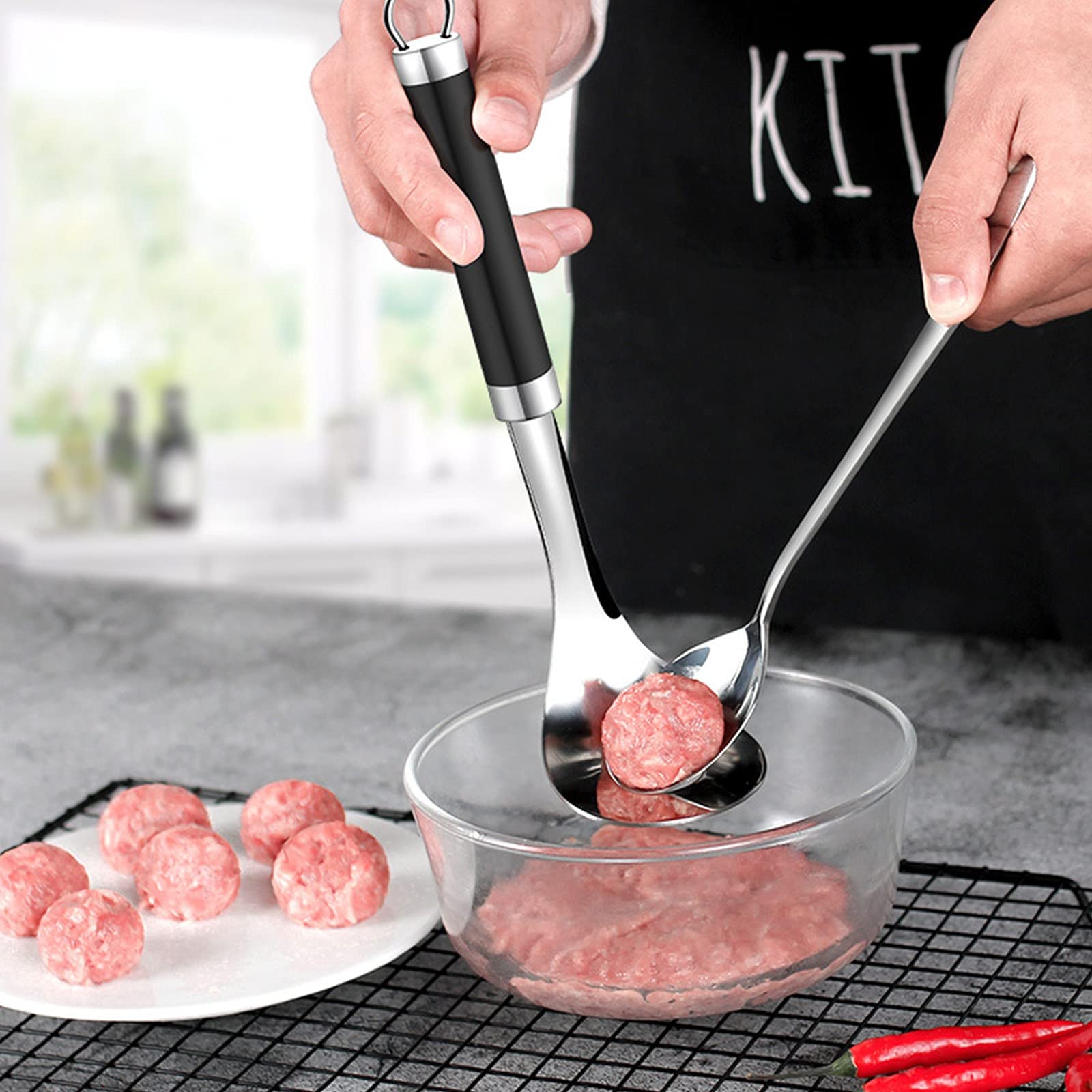 Amazon.co.jp: uycgcheng ミートボールスプーン DIY 肉団子 ステンレス