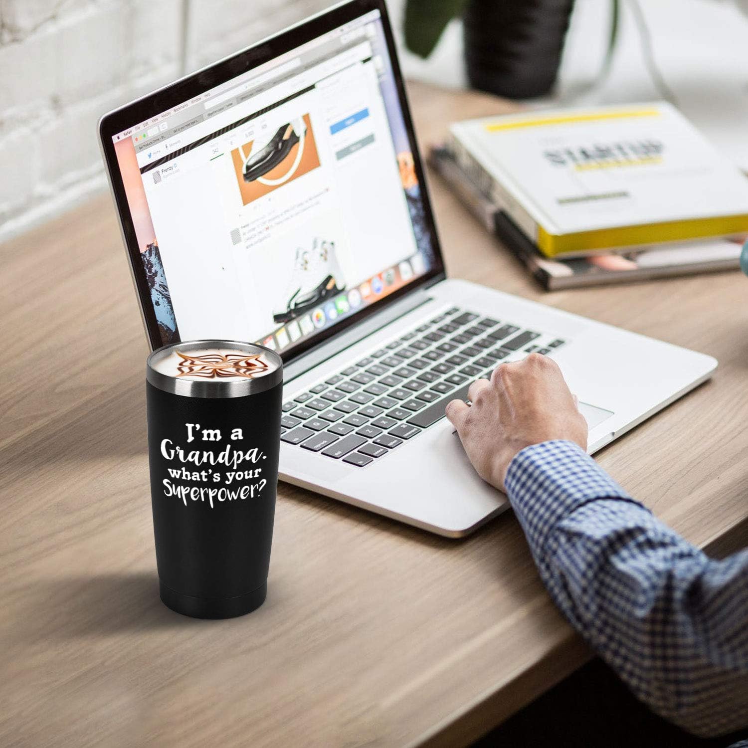 60% Off Discount Lifecapido Funny Grandpa Gift for Men, 20 Oz Stainless Steel Travel Tumbler with Lid, I'm A Grandpa, What's Your Superpower? Best Birthday Father's Day Gift for Grandpa Grandfather New Grandpa, Black