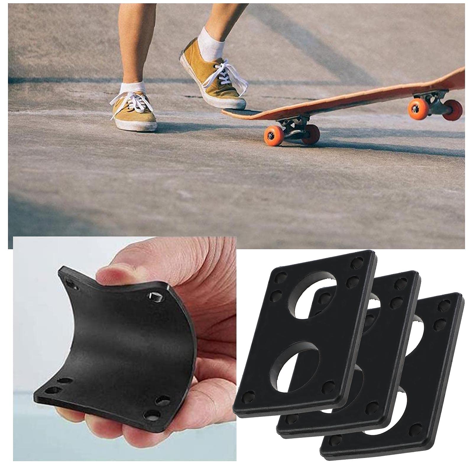 4 Peças De Rodas De Skate Longboard 70x51mm Dureza Pu | Parcelamento sem juros