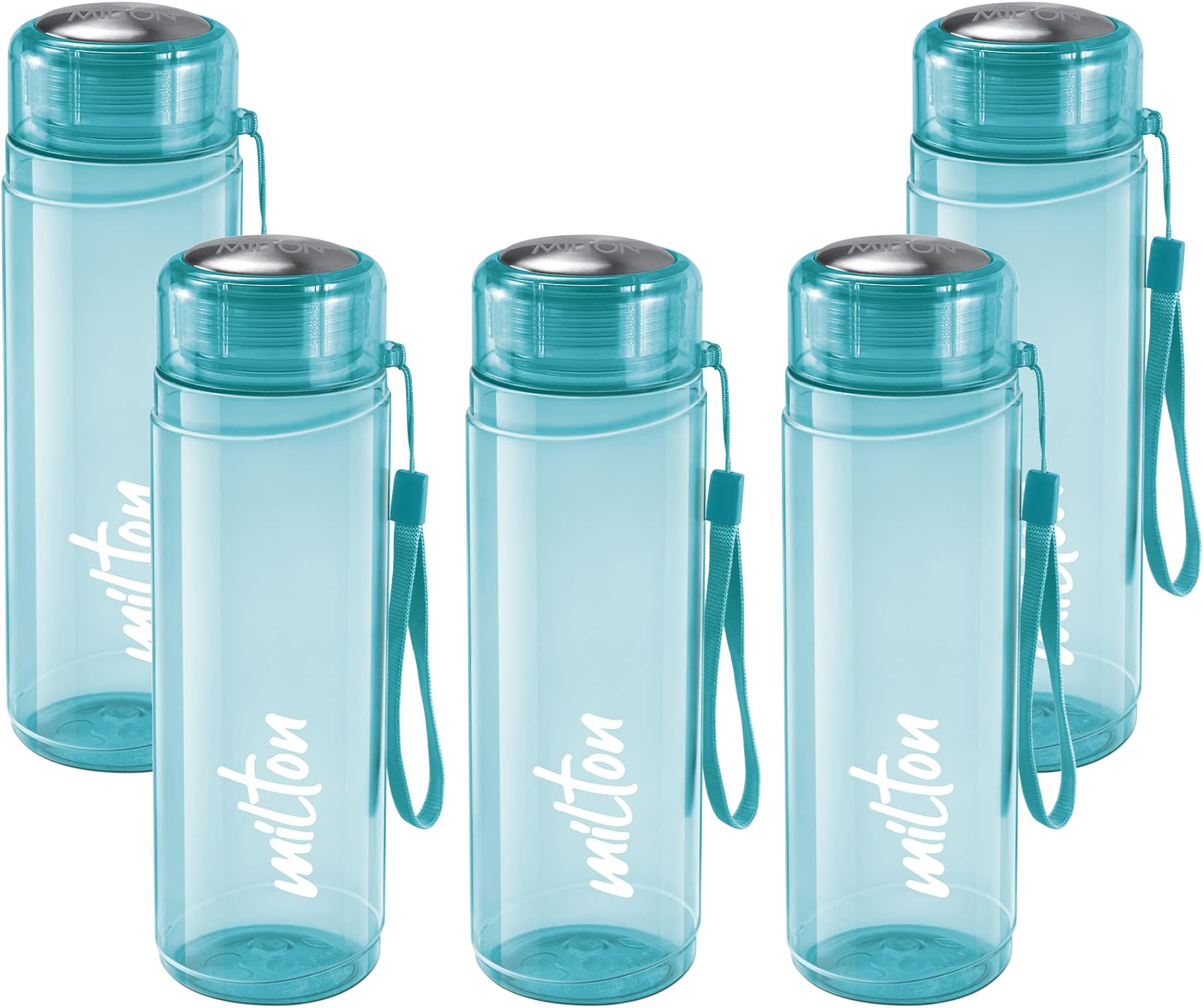 Milton Hector 1000 Pet Water Bottle, Set of 5, 1 Litre Each, Blue