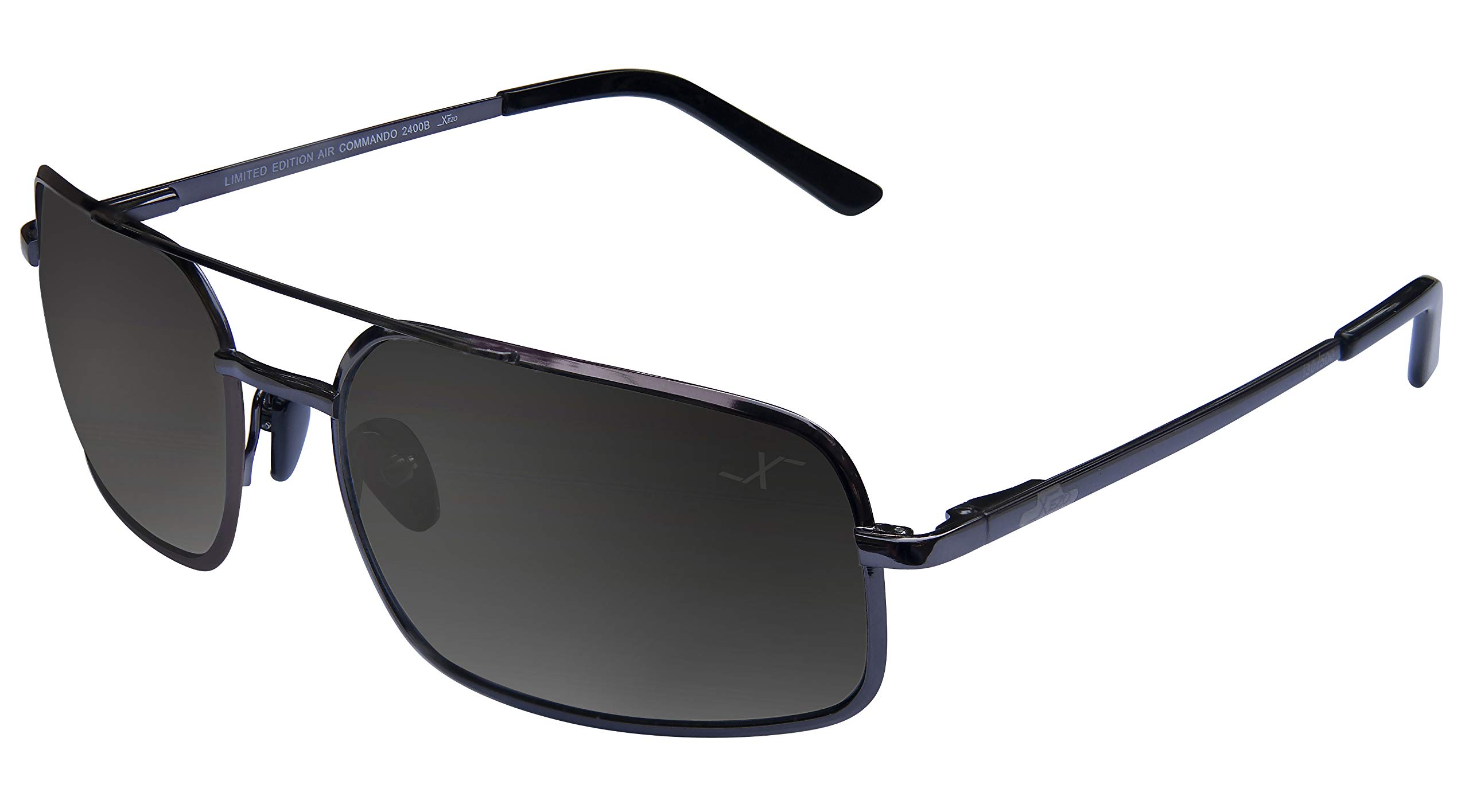 Xezo Air Commando Titanium Polarized Featherweight Black Chrome Sunglasses. Golf, Driving, Running, Fishing, Cycling