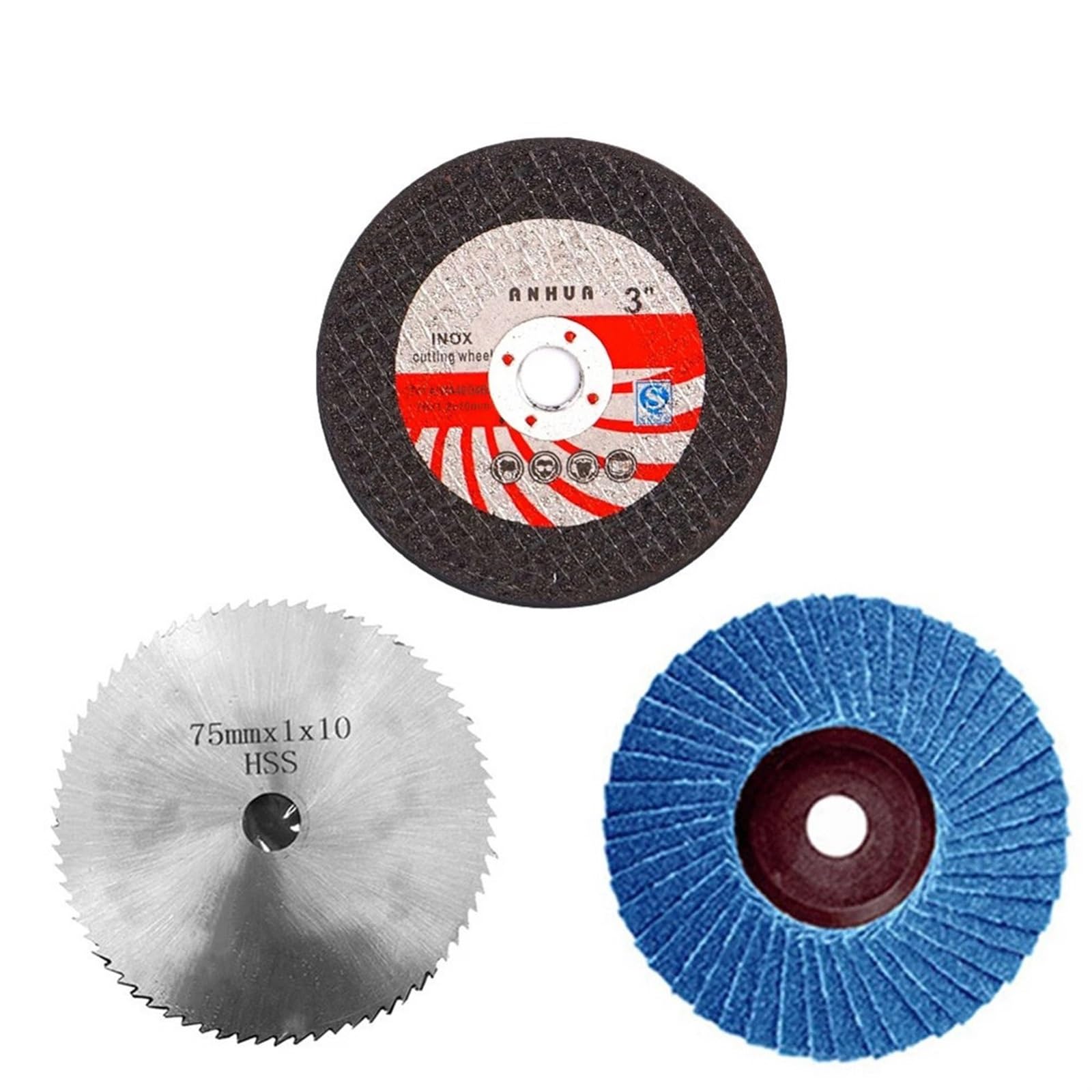 Tarcze Polerskie, Tarcze Listkowe 75 Mm Tarcza Tnąca Drewno Metalowe Brzeszczoty Do Pił Tarczowych Płaskie Ściernice Listkowe Podkładki Szlifierskie/Cutting Disc