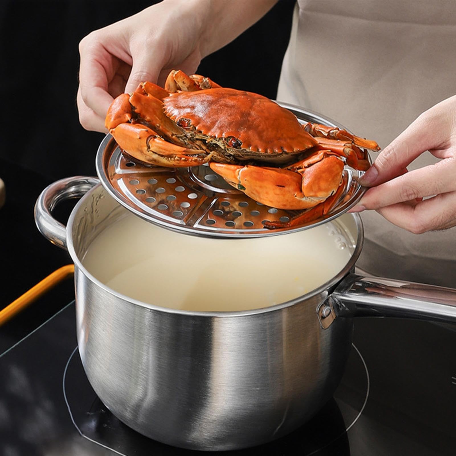 Genérico Cuisinière à gaz et électrique, pommes de terre, poulet, soupes, préparation de repas avec panier