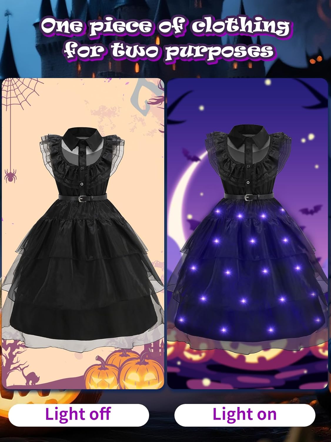 Princess Dress up for Girls Blue Costume for Kids Deluxe Fancy Dresses Halloween Birthday Party Carnival Outfit - Image 5