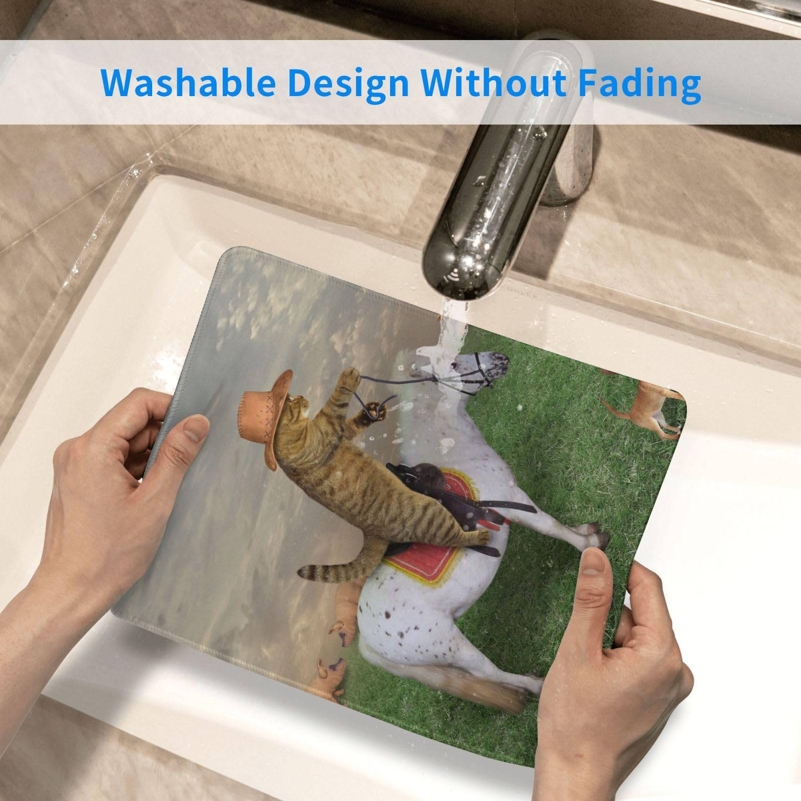 Alfombrilla De Ratón Con Diseño Artístico De Gato, Alfombrilla De Ratón