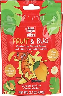 Complete Crested Gecko Food | All Natural Gecko Food Made in the UK (60g, Fruit and Bug)