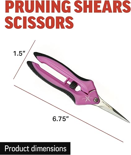 Miniatura 2 de Piranha - Tijeras de podar para jardín, herramientas manuales de jardinería, hoja recta de acero inoxidable, mango rosa