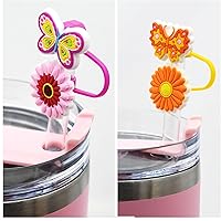 Vista 13 de Straw Cover Cap for Stanley Cup,Straw Topper Compatible for 30&40 Oz Tumbler with Handle,10mm 0.4in Dust-Proof Reusable Straw Tips Lids,Straw Tip