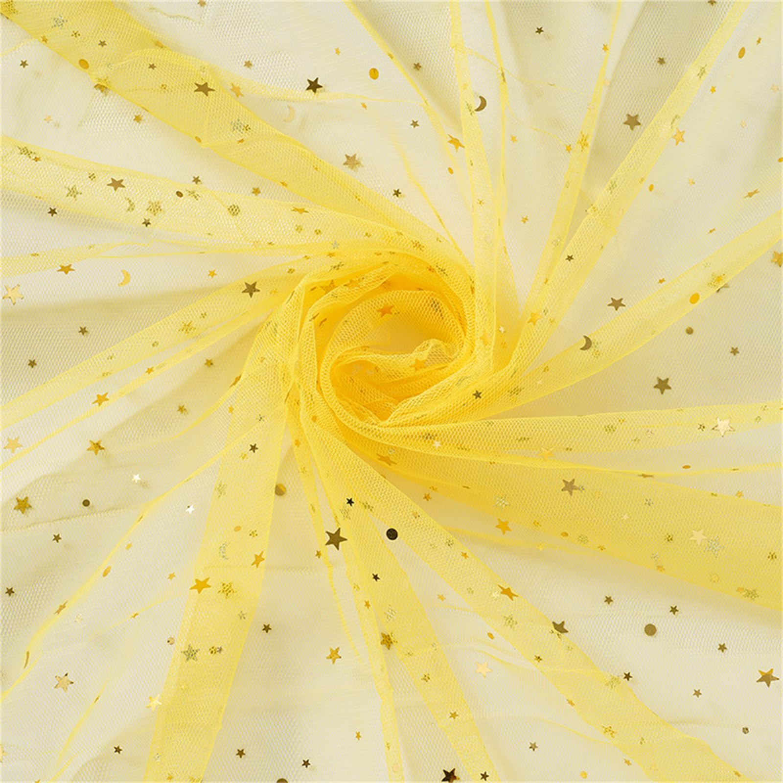 Xinsheinelry Twinkling Starry Sheer Gauze 3.68Mx1.6M for Decor Sewing and Costumes Breathable Fabric Sewing Fabric