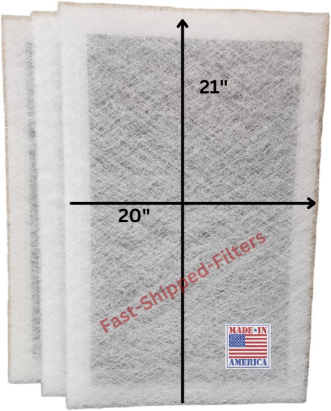 Fast-Shipped-Filters 3 Pack 21.5x23.5 Replacement Filter Pads Compatible with Dynamic Air Cleaner 21.5x23.5 Refill White