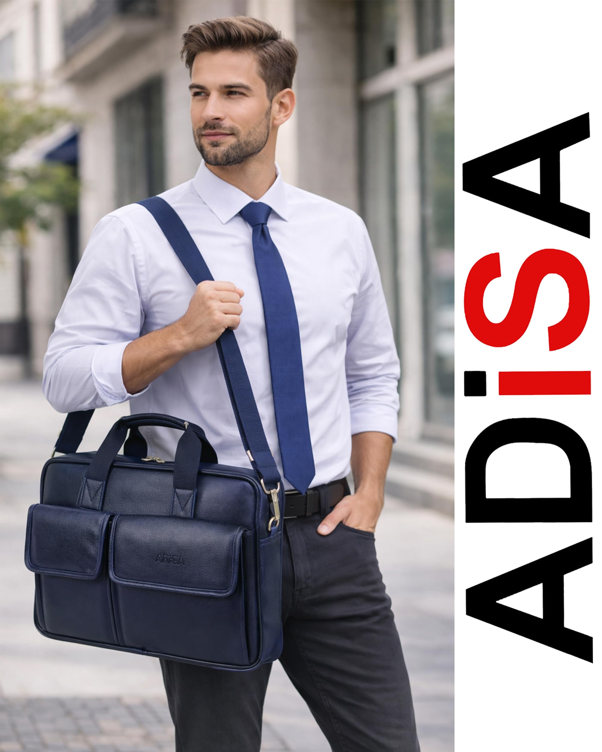 ADISA Laptop Messenger Bag - Professional Office Briefcase -6