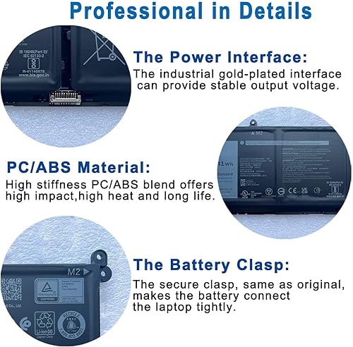 Miniatura 5 de Batería de repuesto para laptop G91J0 de 41 Wh, para Dell Latitude 3320, 3330, 3420, 3520, Inspiron 3510, 3511, 3515, 5310, 5410, 5418, 5510, 5515,