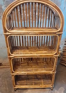 CRAFTCANE Cane Books Rack, Shoe Rack, Multipurpose Rack (Round) Price In India