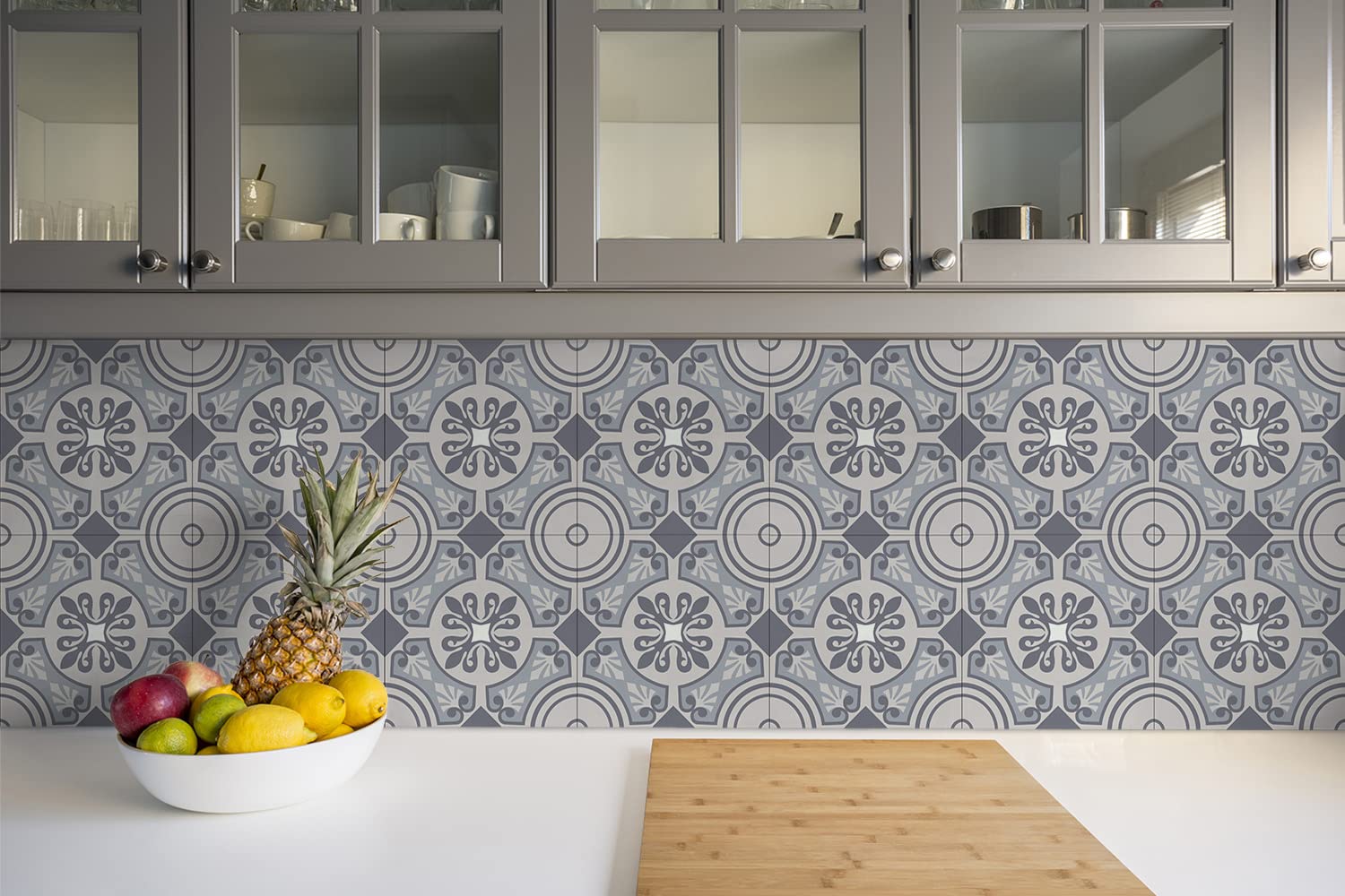 Decormat Suelo Azulejos 9 Piezas 30x30cm Baldosas de vinilo autoadhesivas PVC - Atmósfera oriental