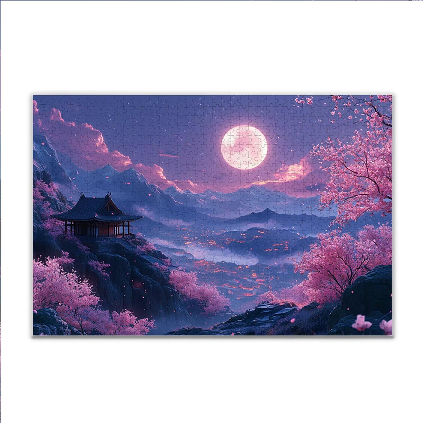 Puzzle 4000 Piezas Adultos Puzzle Luna Primavera Rompecabezas Adultos XXL 140 x 87cm, Impossible Rompecabezas, Jigsaw Arte Juego Educa Familiar Aliviar El Estrés, Regalos para Hombres y Mujeres A-7