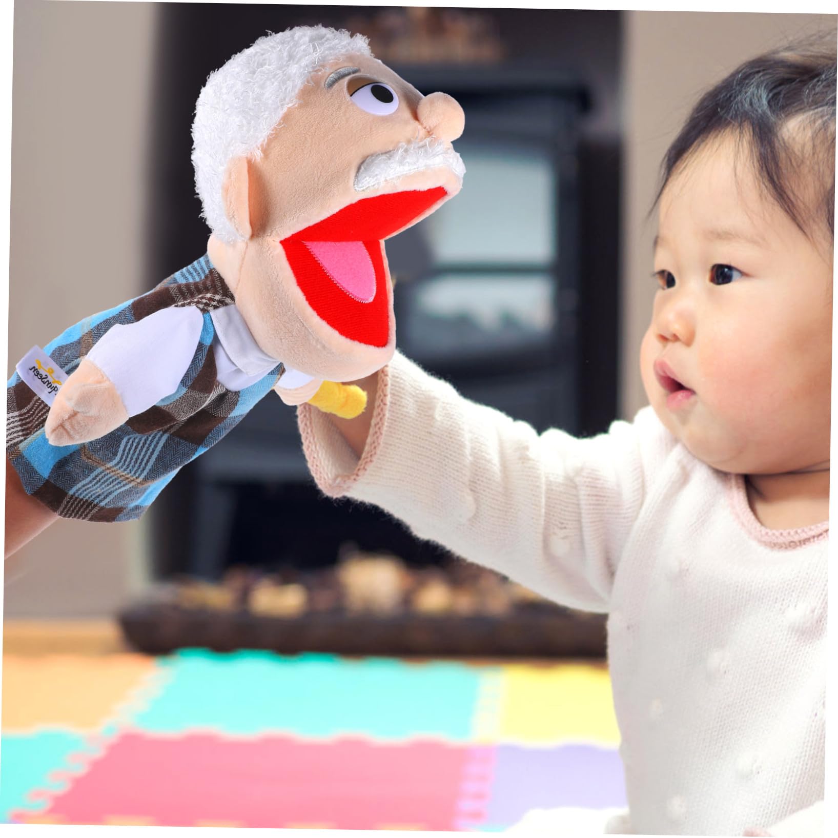 2piezas Marionetas De Mano Realistas para Contar Historias Unidades De Peluche Lavables para Familiar Interacción Niño Niña