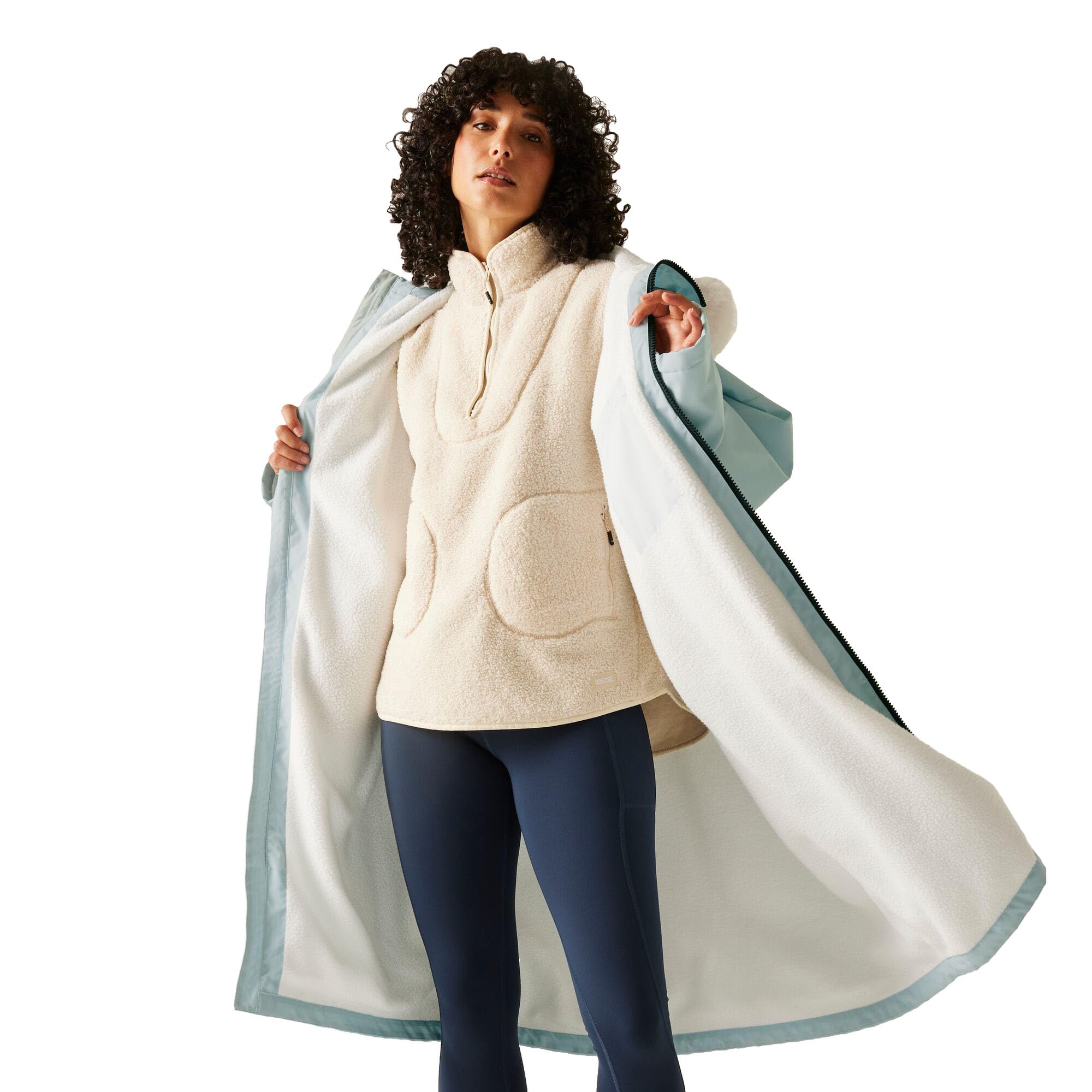 Regatta  Blue  Waterproof Quick-Drying Fleece-Lined Changing Robe in Size L, Sports Direct