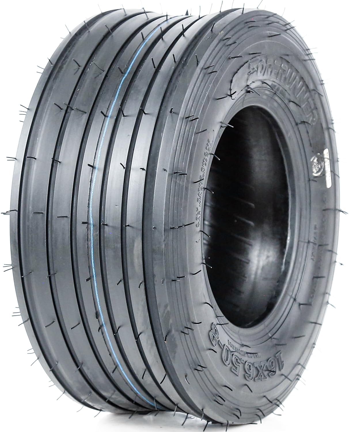 Forerunner LG04 16X6.50-8 Load Range 4 Ply Lawn Mower & Garden Tractor All-Season BSW Black Side Wall Tire