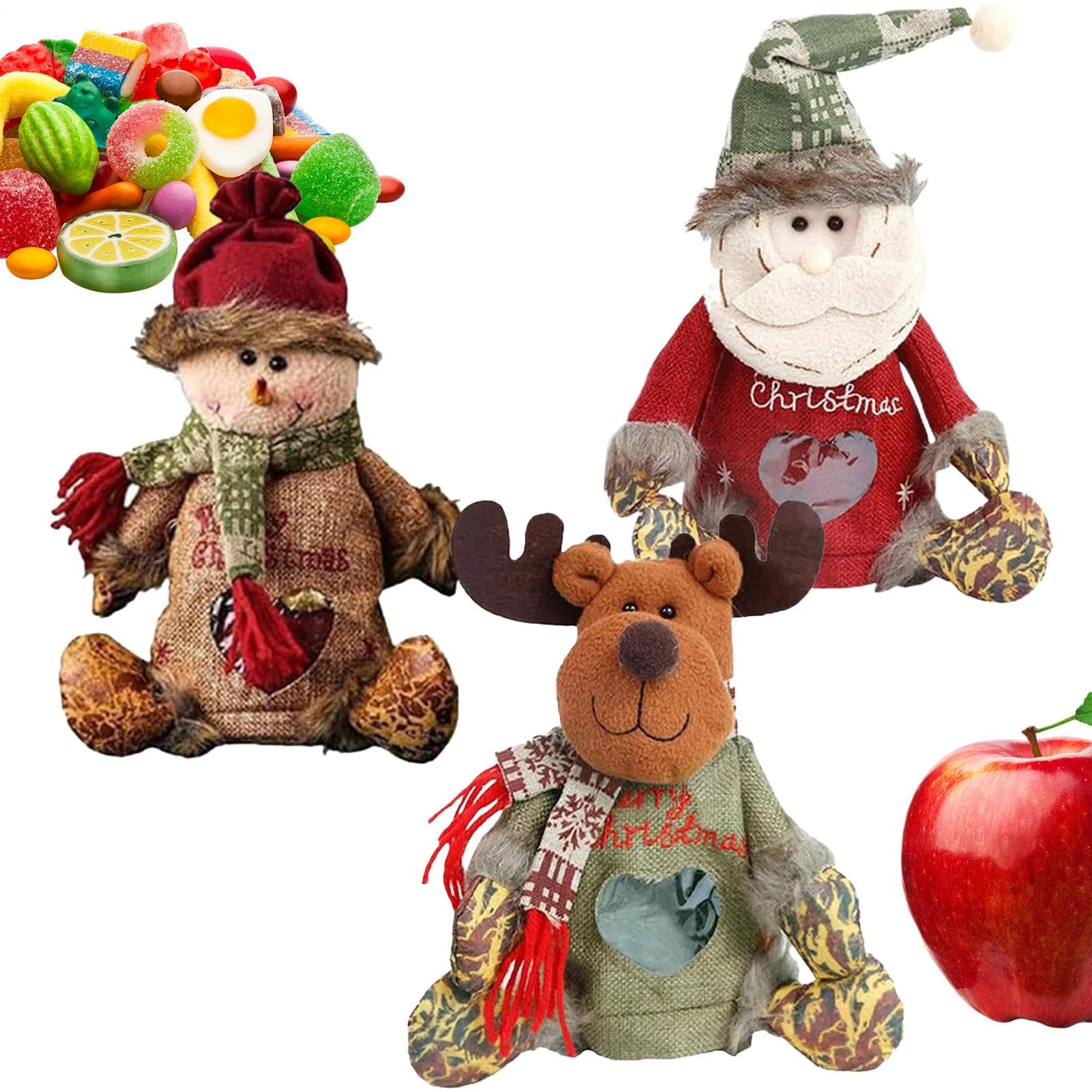 Bolsas de Embalaje Navideñas con Muñecos Grandes Bolsas con Cremallera para