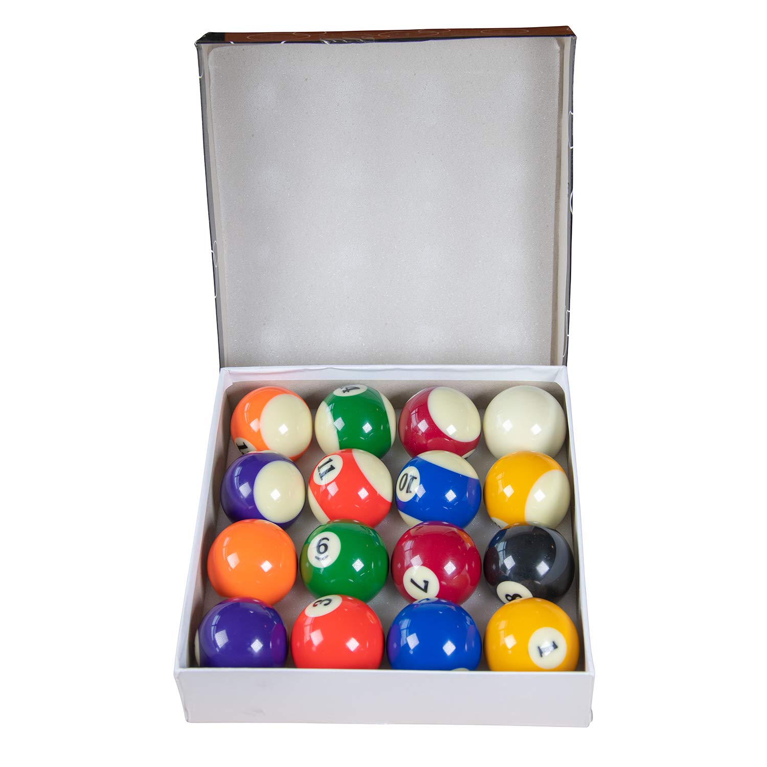 Set de 16 Boules de Billard Américain en résine (57mm) 15 Boules Multicolores numérotées