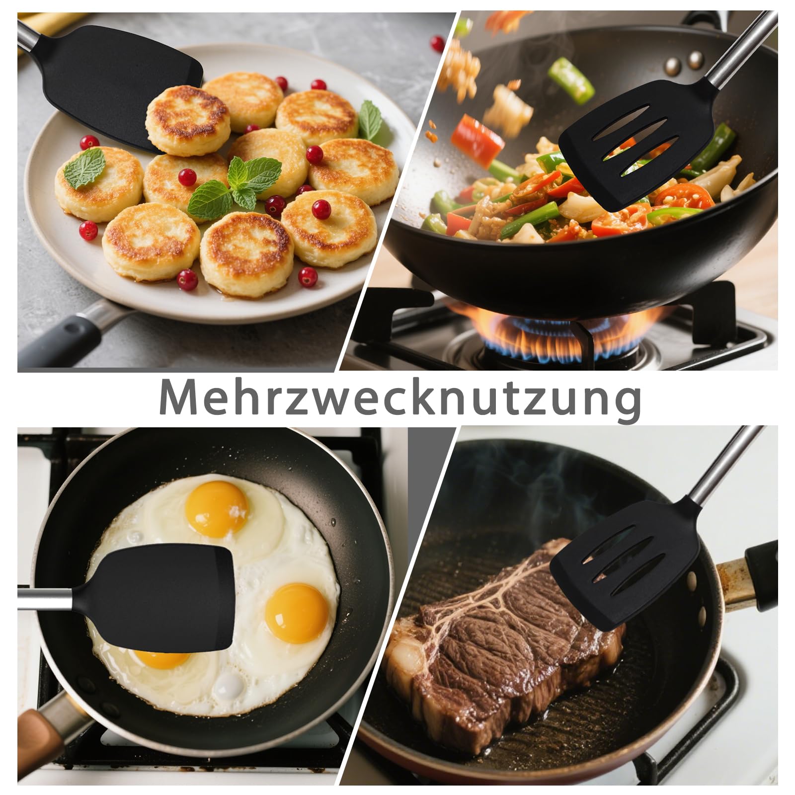 Lot De 4 Spatules Longues En Silicone Double Extrémité - Pour Pots Étroits, Cosmétiques, Cuisine - 26 Cm
