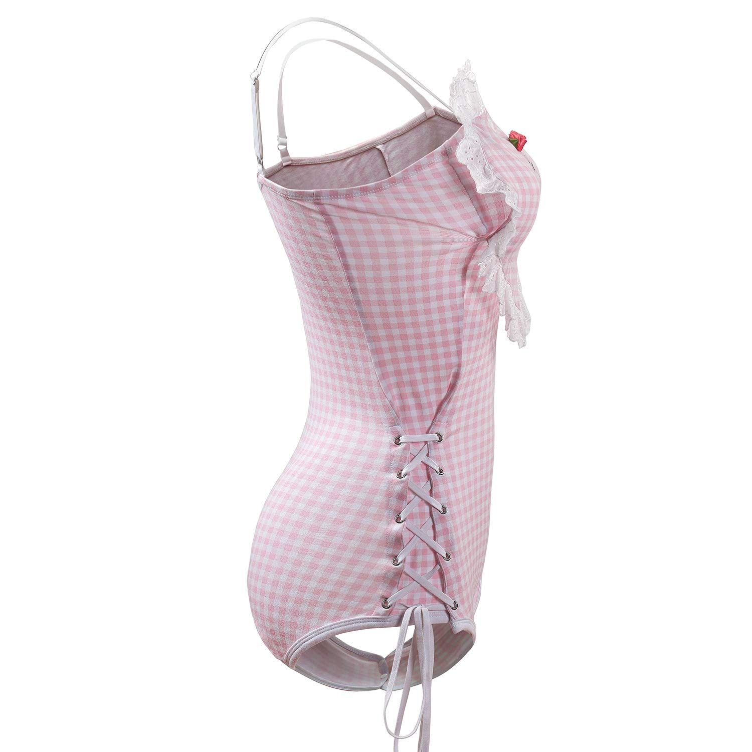 Littleforbig Cotton Fancy Bunny Romper Onesie Pajamas Teddy Lingerie One Piece Babydoll Bodysuit