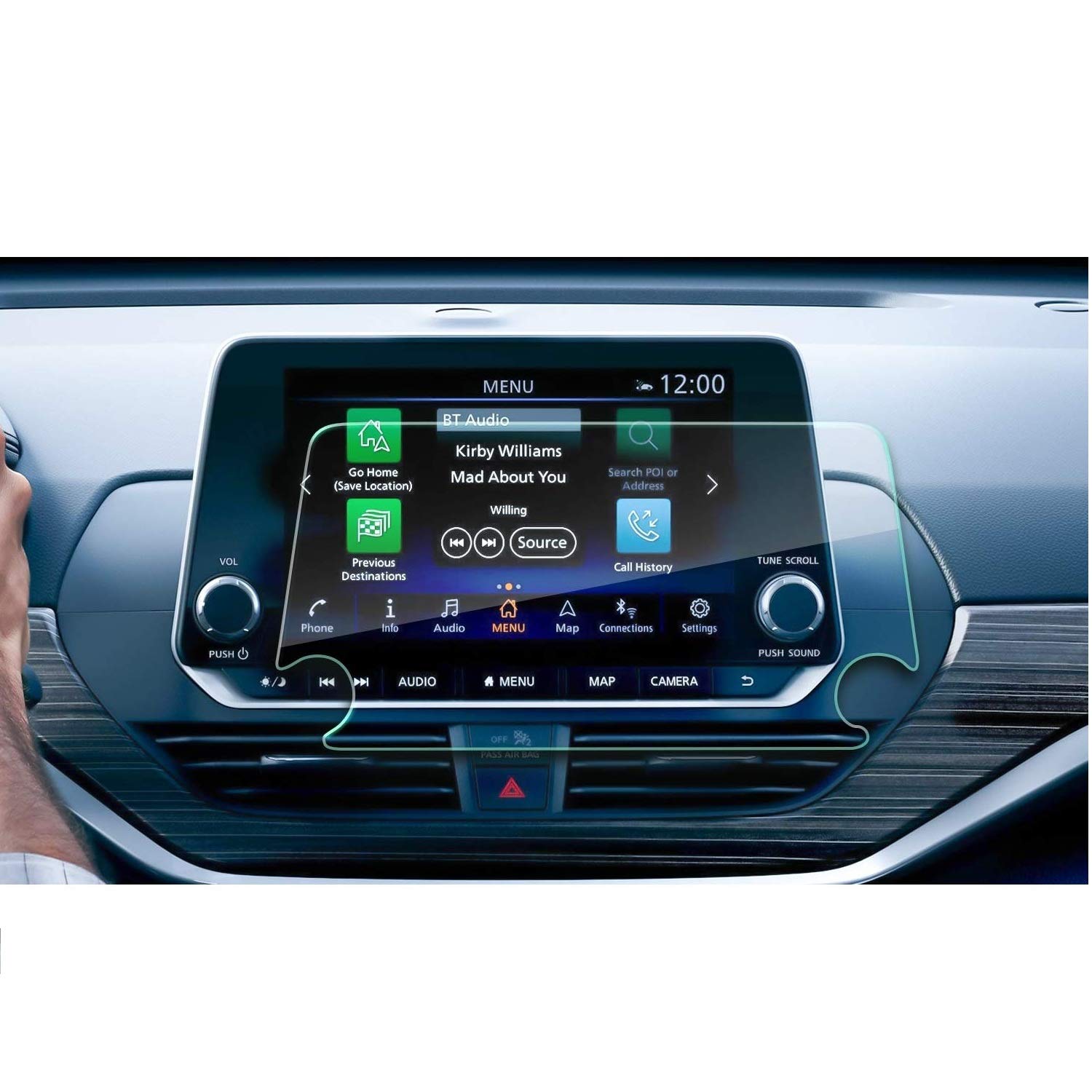 ZFM Screen Protector Compatible with 2020 Nissan Altima 8 inch Touch Screen,,Anti Glare Scratch,Shock-Resistant, Navigation Accessories