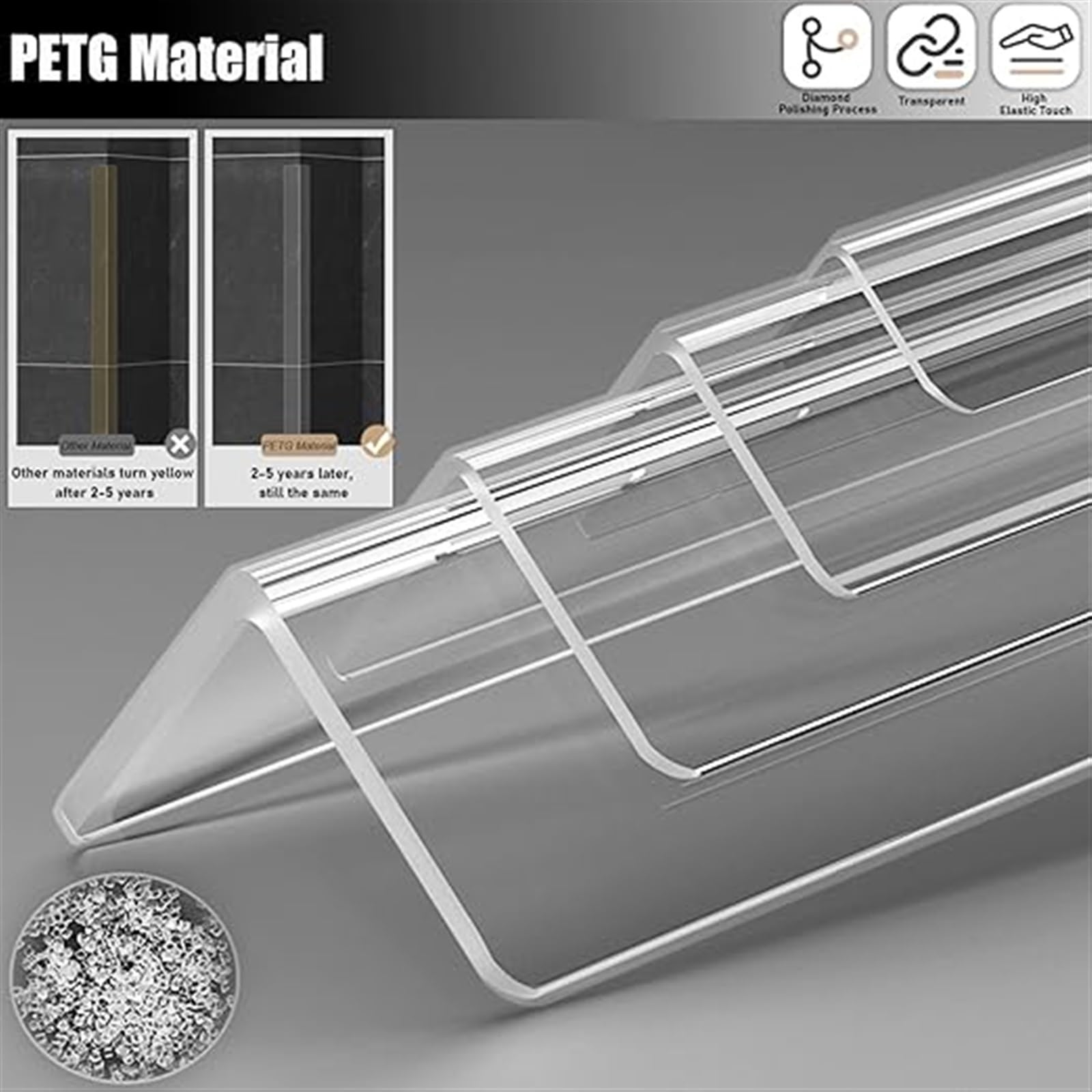 Alfombrillas protectoras, Tira de moldura esquina transparente(W 4cm/1.57in,200cm/78.7in)
