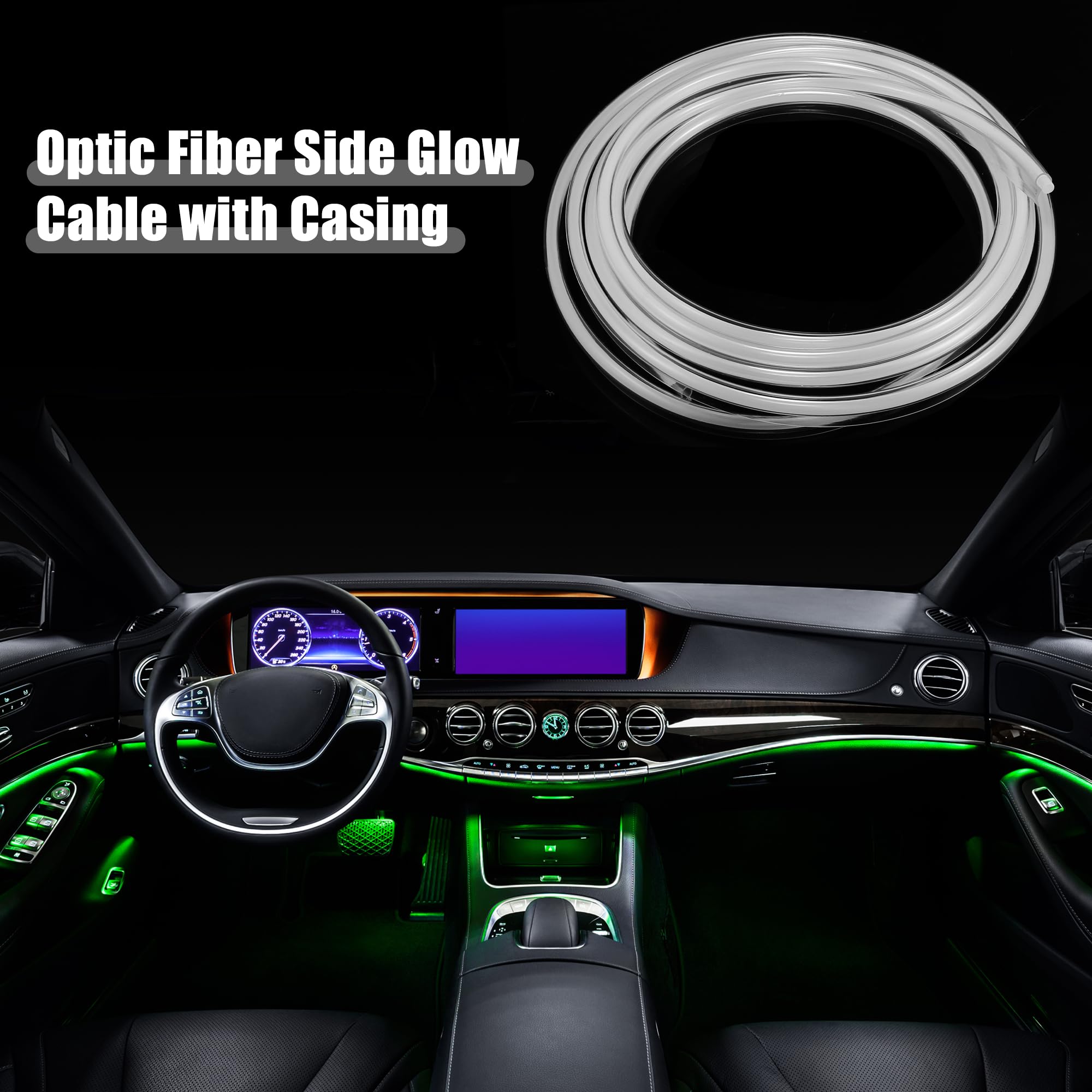 Câble Fibre Optique Voiture Côté Lumineux LED Éclairage