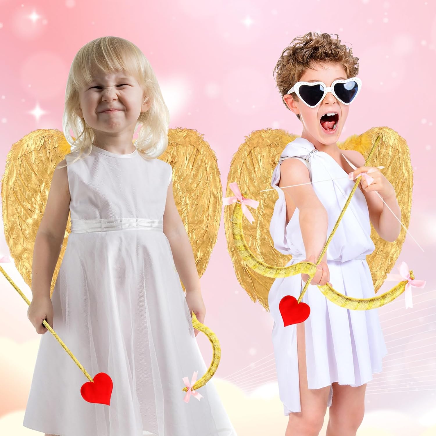 Leitee Cupid Costume Set with Bow Arrow and Wings Cosplay Cupid Costume Accessory for Women Adult Cosplay - Image 5