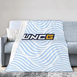 UNC Greensboro Spartans Fleece Blanket, Very Soft Microfiber Flannel Blanket for Couch Warm and Cozy for All Seasons