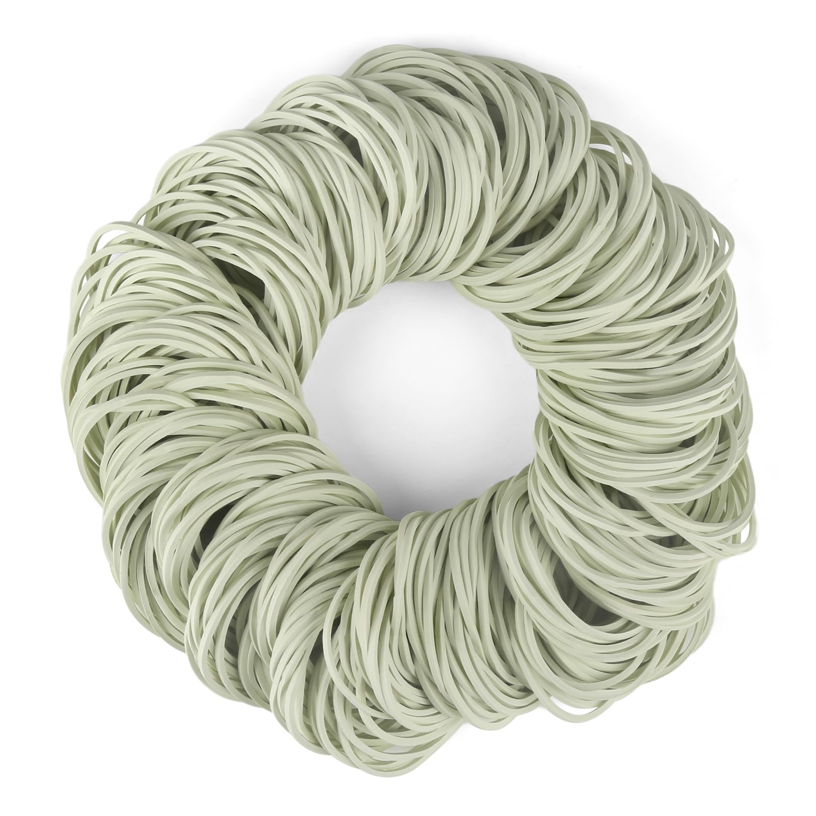 RVLZKCPG Pack of 800 White Rubber Bands, Wide 38 x 1.4 mm, Elastic Robust Rubber Rings, Rubber Household Rubber Bands for Hair, Pens, Catapults, Bills, Bank Paper, Office Supplies