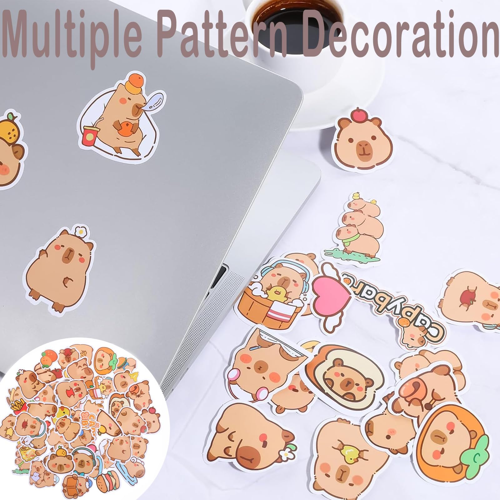 1 Set Capybara Stationery Set, Pencil Case Set, School Supplies, Includes Pen, Notebook, Stickers, Keychain and Pencil Pouch, Perfect for School, Office, or Travel, Gifts for Students Stationery - Image 3