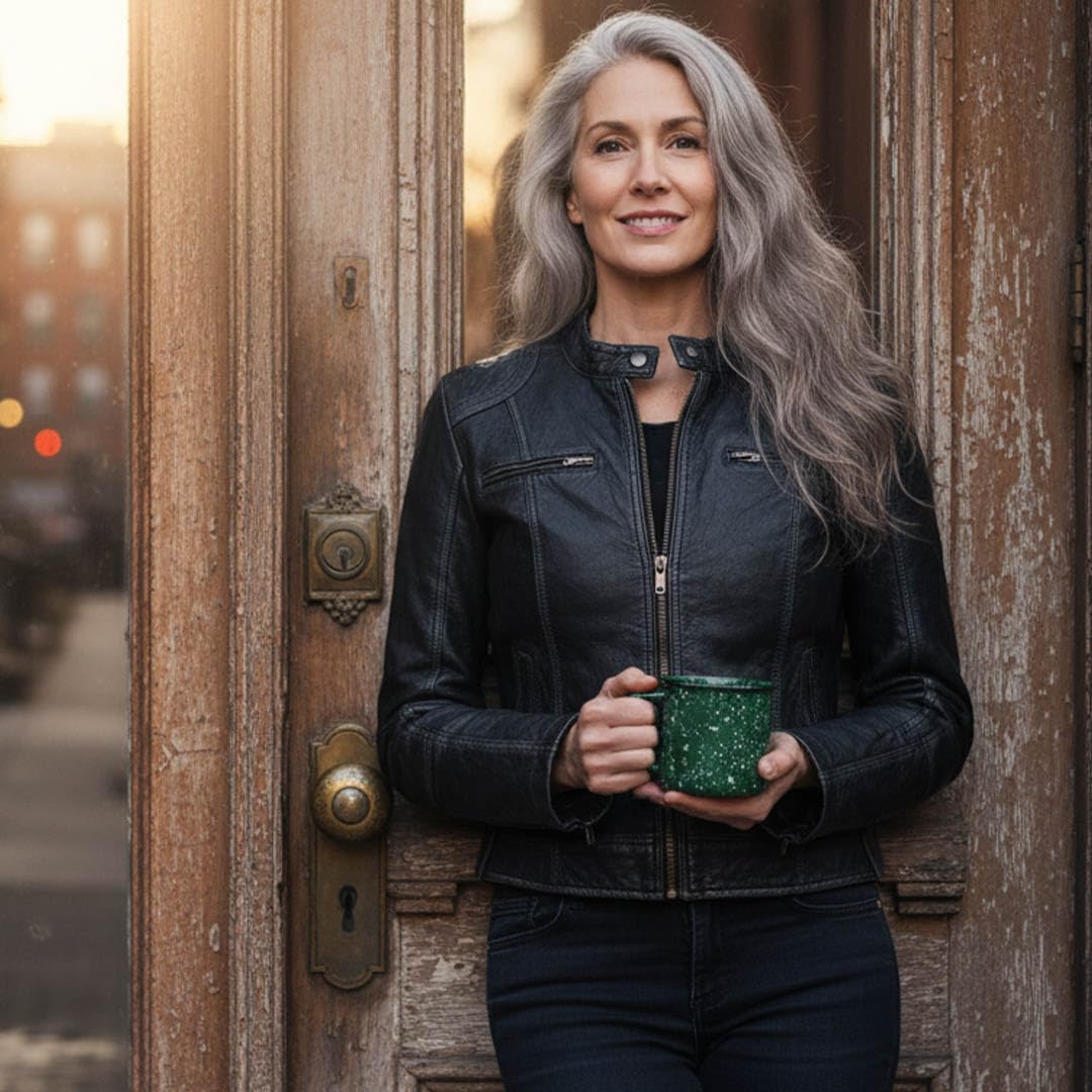 Milwaukee Leather SFL2830 Womens Black Sheepskin Scuba Style Fashion Leather Jacket — view 5