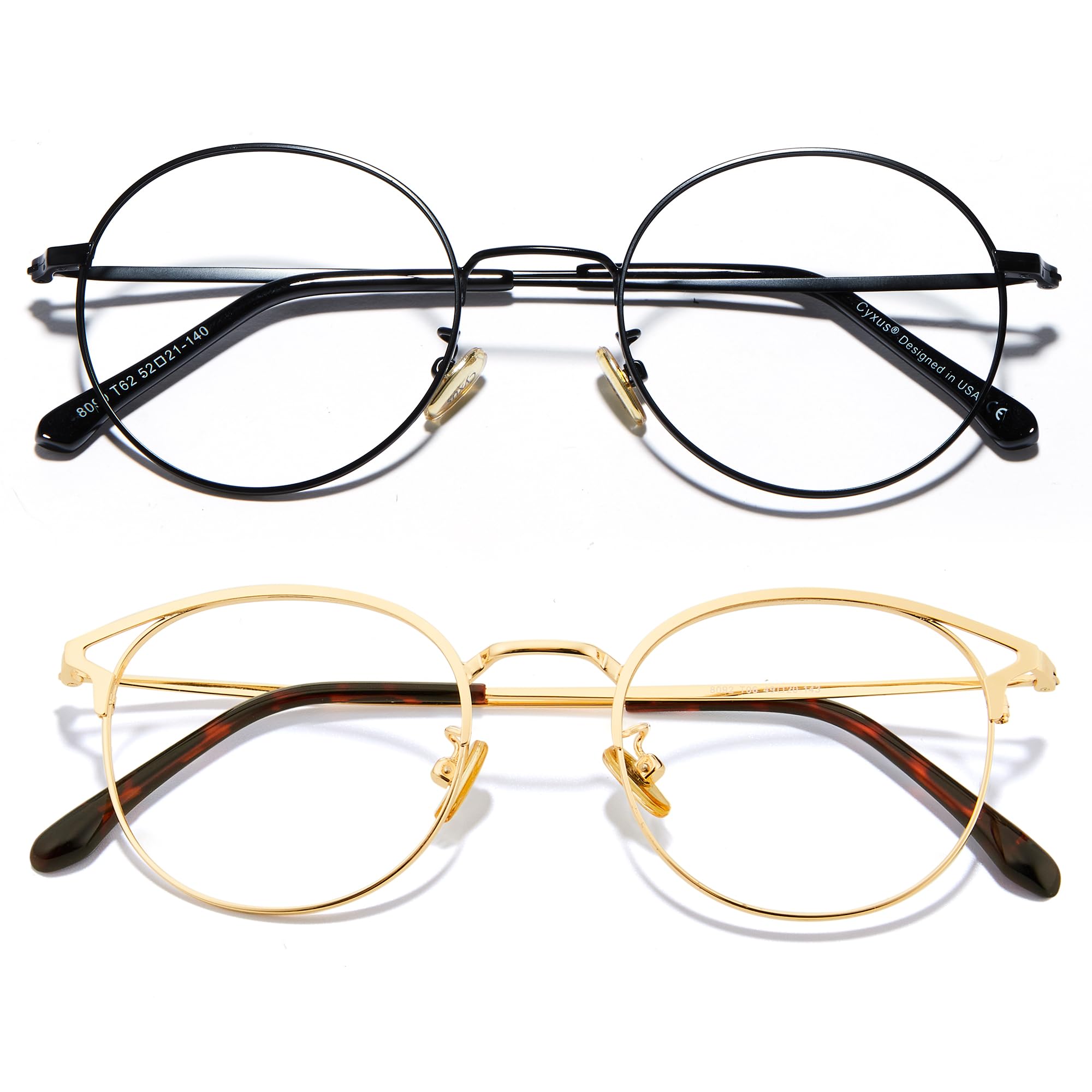 Cyxus Blaulichtfilter Brille Ohne Stärke Herren Damen Mode Computer Schutzbrille Bildschirmbrille Gaming Brille 402B046