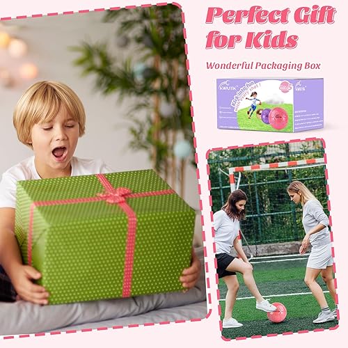 Miniatura 8 de Tamaño 3, 4, 5, juego de balón de fútbol rosa dorado morado con brillantina, pelota de fútbol juvenil para niños de 4 a 6 años, 6 a 8 y 12 años,