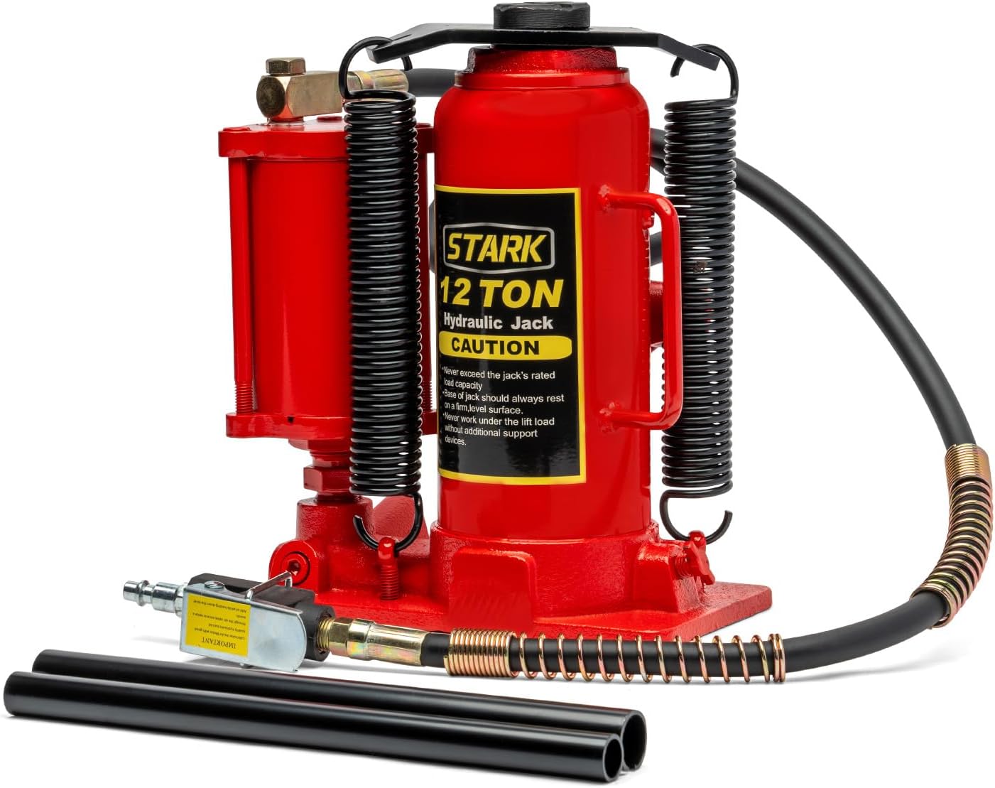 Stark USA 12-Ton Air/Hydraulic Bottle Jack with Handle