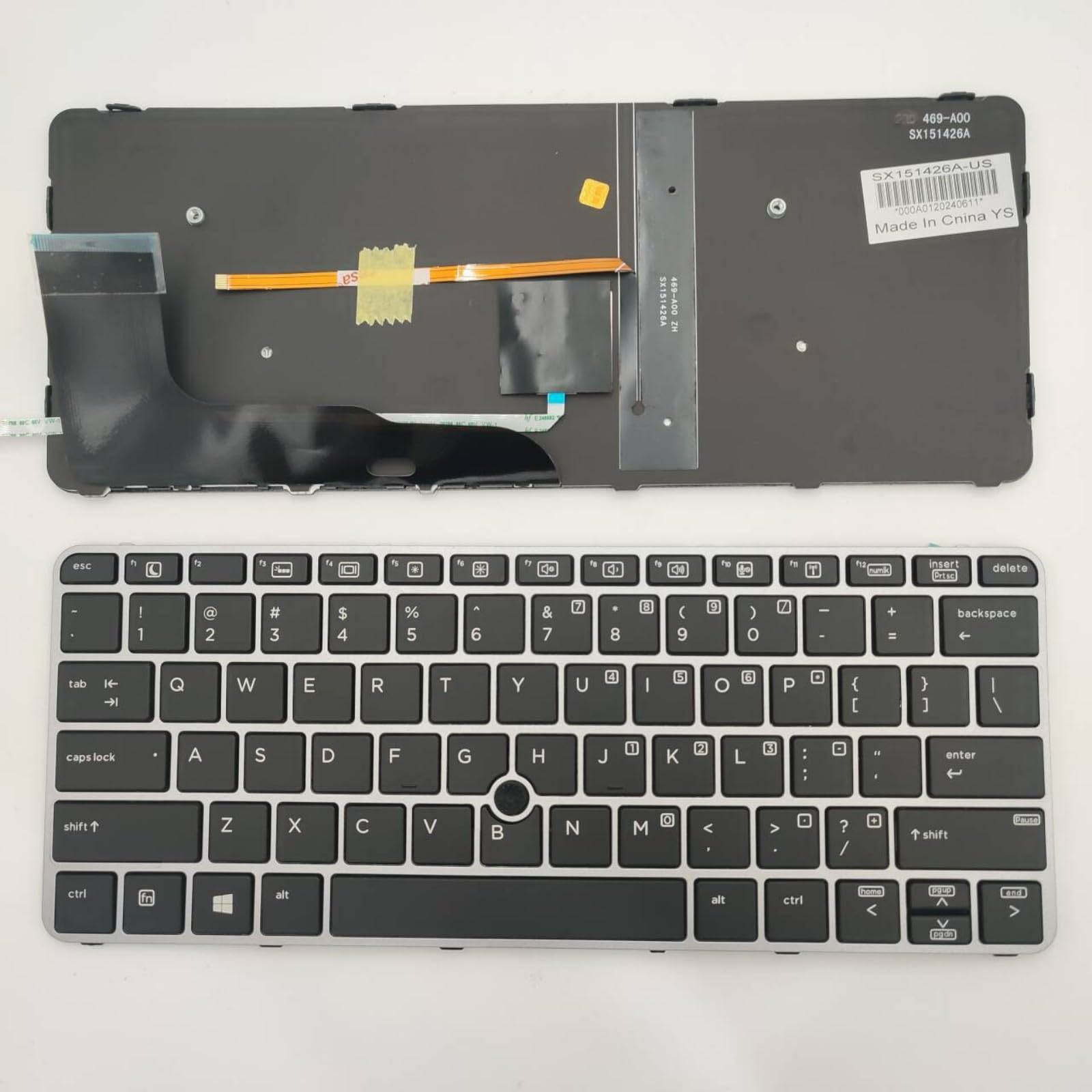 Clavier HP Elitebook 820 G4 US Point Backlight de rechange pour PC portable