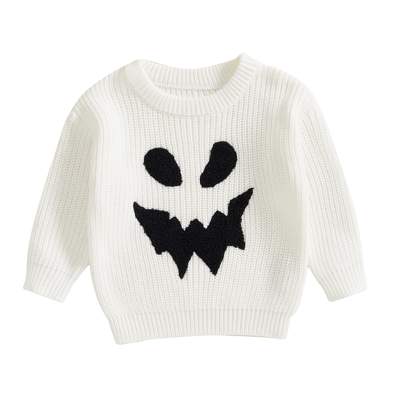 LSFYSZD Toddler Baby Girls Boys Halloween Pumpkin Sweaters Long Sleeve Crew Neck Winter Warm Knitwear Pullover Jumpers Top — view 201