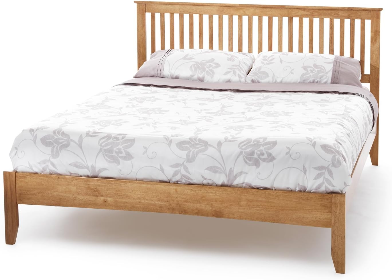 Freya Honey Oak Wooden Bed Frame Slatted high Headboard 3FT Single Bedstead Amazon.co.uk