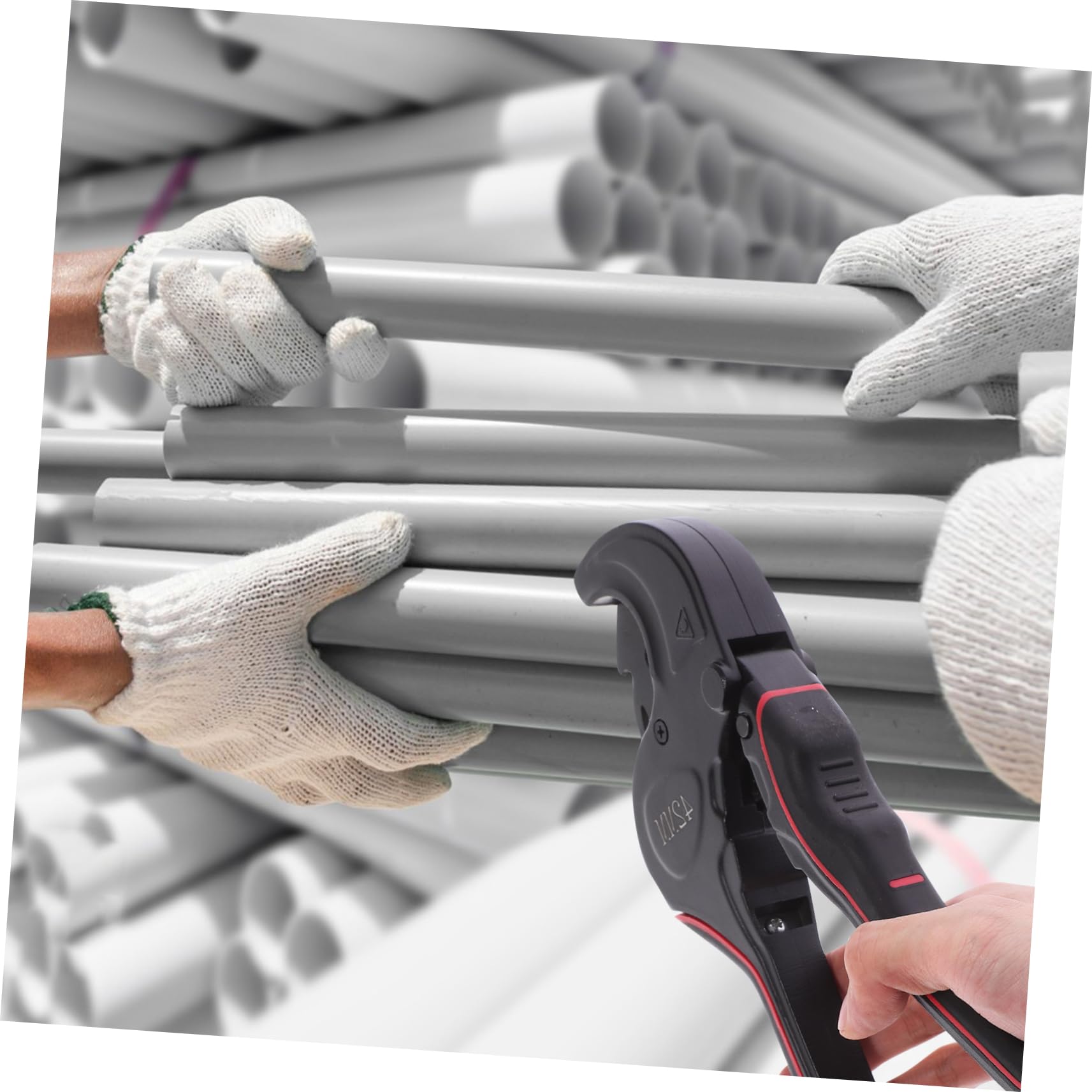 DOITOOL Cortatubos Profesional para Tubos Pvc, Tijeras de Corte Acero Inoxidable y Aleación de Aluminio, Uso Manual en Fontanería