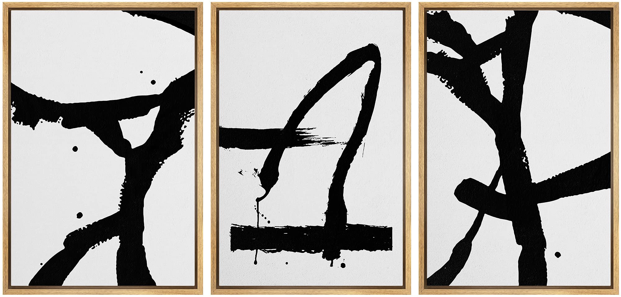 SIGNWIN Framed Canvas Print Wall Art Set Coastal Serenity Abstract Seaside Illustrations Modern Art Decorative Rustic Calm/Zen for Living Room, Bedroom, Office - 24"x36"x3 Natural — view 66