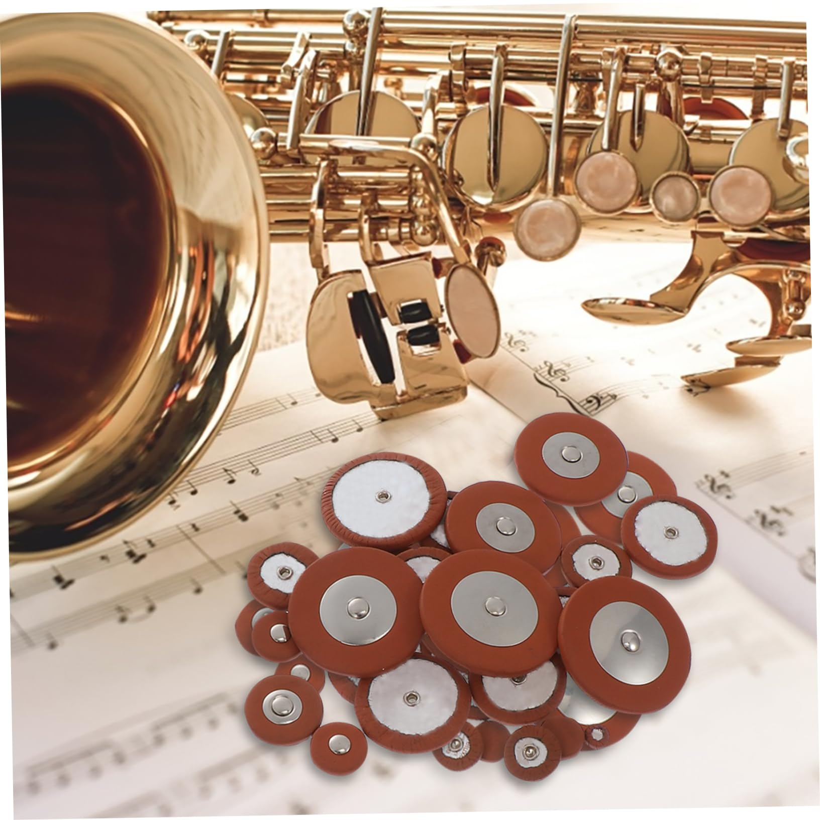Kit Riparazione Sax Alto, Accessori DIY Viti e Molle | Parti per Manutenzione e Sostituzione, Metallo e Sheepskin, per Appassionati di Strumenti a Fiato Colore Casuale