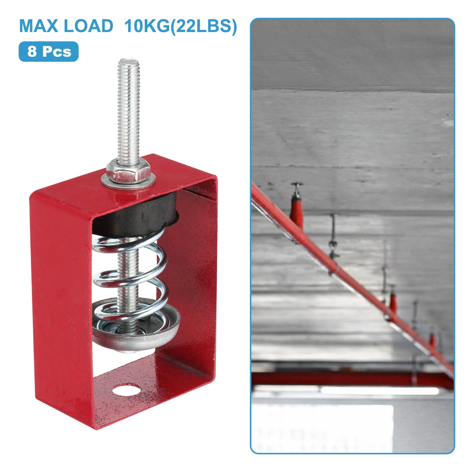 PATIKIL Deckenfeder-Schwingungsisolator – 8er Set, 44 Lbs Tragkraft, Für Klima & Lüftung